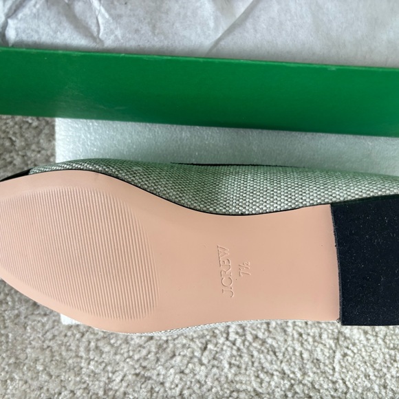 J. Crew Black and Cream Ballet Flats with Bow - Picture 5 of 9